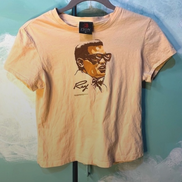 Ray Charles tee 2005 signature portrait tee ladies cut size medium 🎹 - Picture 2 of 16